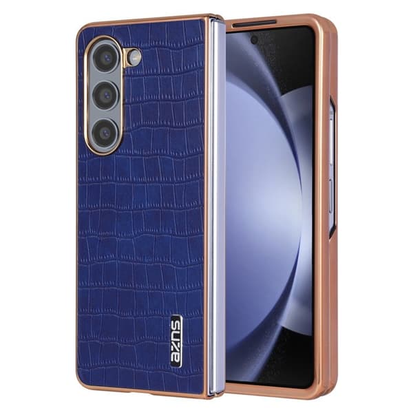 AZNS Samsung Galaxy Z Fold6 Plånboksfodral Konstläder - Blå