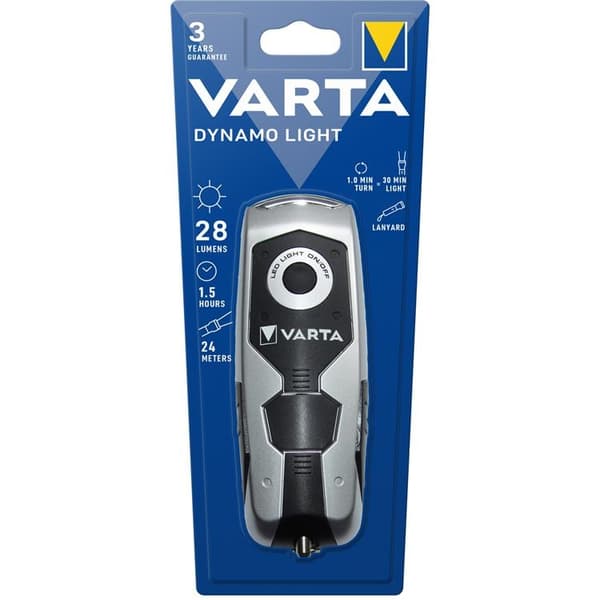Varta Dynamo Light Vevficklampa 28 lm - Silver Silver