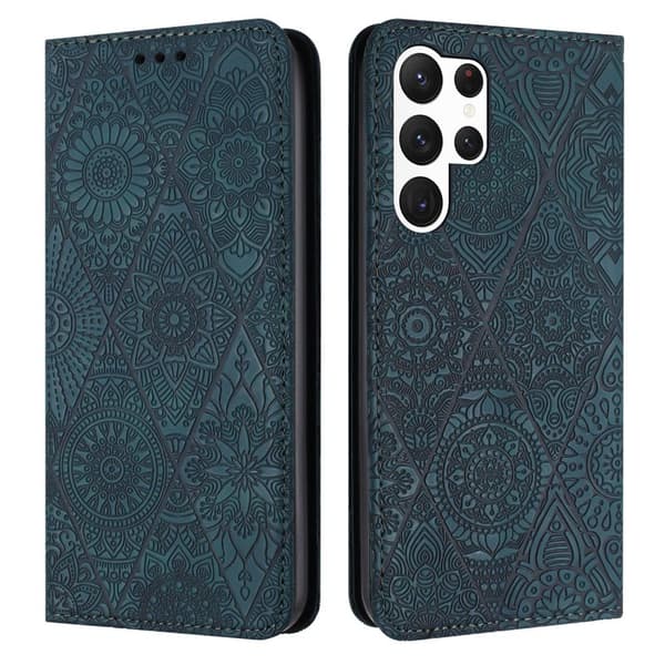 Plånboksfodral för Samsung Galaxy S26 Ultra Konstläder Ställ - Grön