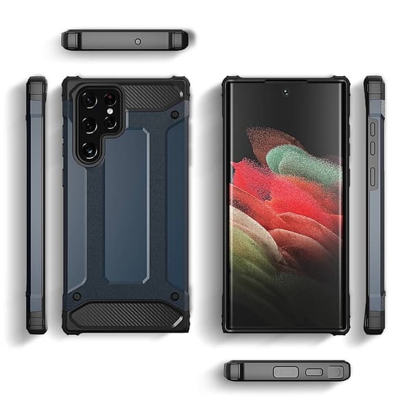 Galaxy S23 Ultra Mobilskal Tough Armor - Sort Black