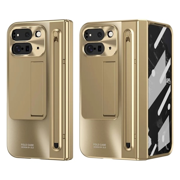 Mobilskal till Google Pixel 10 Pro Fold Kickstand Hinge PC - Guld Guld