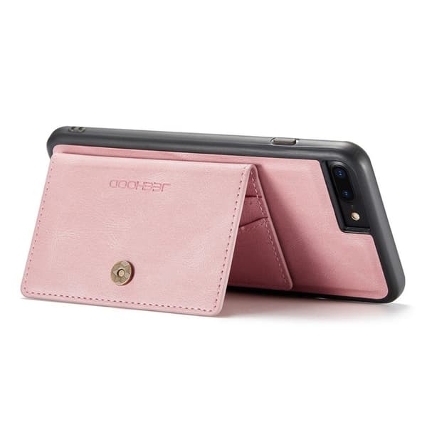 JEEHOOD Mobilskal till iPhone 7 Plus/8 Plus Konstläder TPU Roséguld