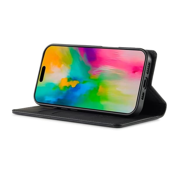 LC.IMEEKE iPhone 17 Plånboksfodral Konstläder- Svart