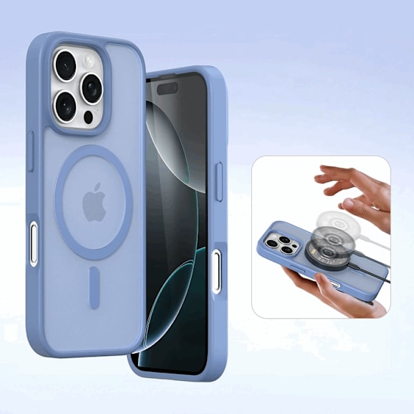 Dux Ducis iPhone 16 Pro Plånboksfodral Lawa Läder - Blå Blå