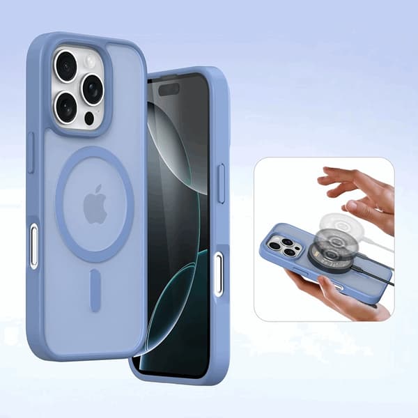 Dux Ducis iPhone 16 Pro Pung Taske Lawa Læder - Blå Blå