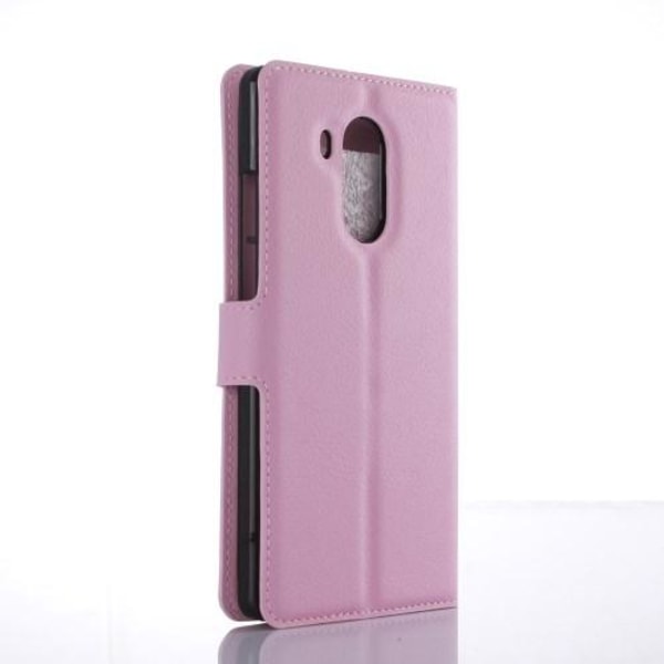 Litchi Pungeetui til Huawei Mate 8 - Rosa Pink