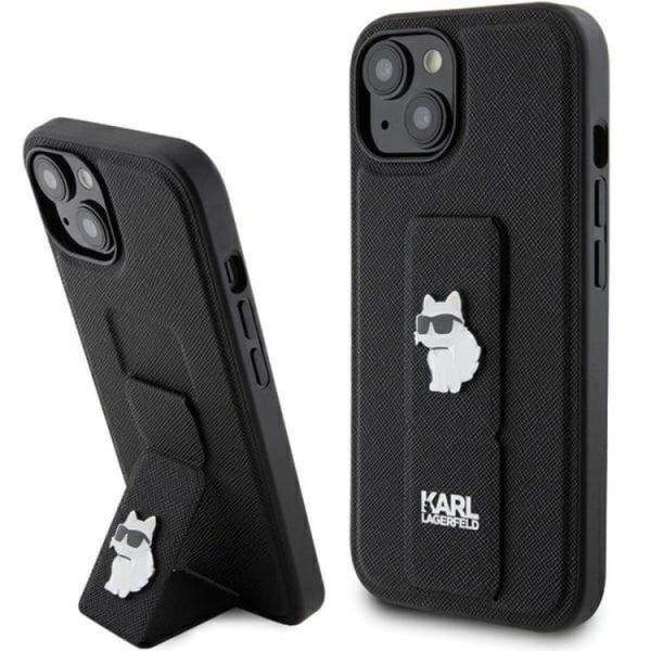 Karl Lagerfeld iPhone 15 -puhelinkotelo Gripstand Saffiano Choupette