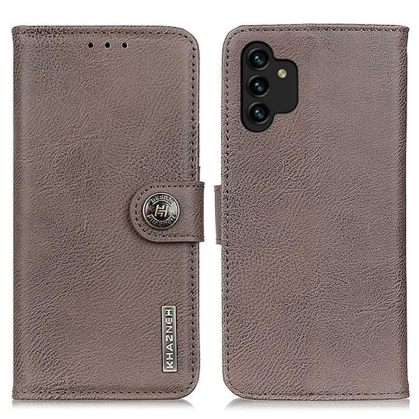 KHAZNEH Textured Plånboksfodral Galaxy A13 4G - Grå