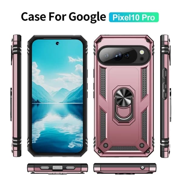 Mobilskal till Google Pixel 10/10 Pro Kickstativ - Roséguld Roséguld