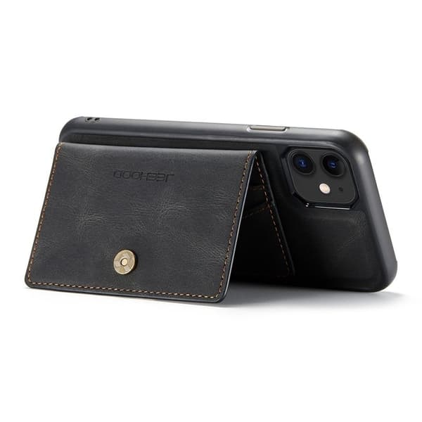 JEEHOOD Detachable Wallet Mobilskal för iPhone 11 - Svart