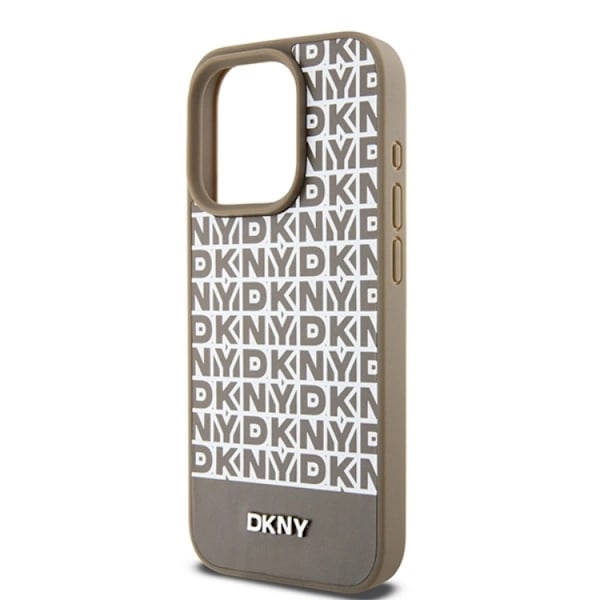 DKNY iPhone 15 Pro Mobilskal Magsafe Läder Printed Pattern