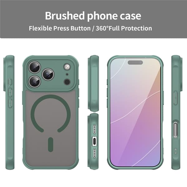 Mobilskal till iPhone 17 Pro MagSafe Anti Drop - Grön Grön