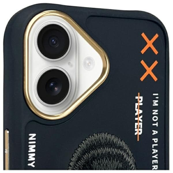 Nimmy Telefontaske til iPhone 16 Cool & Cute 2.0 Monkey - Sort Black