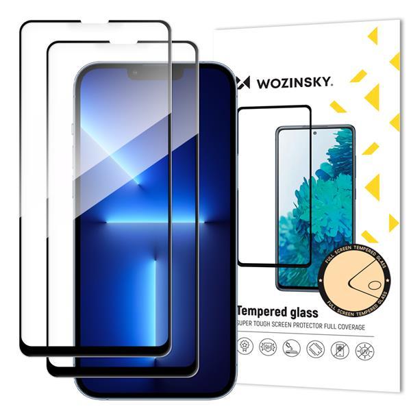 [2 PACK] Wozinsky Full Glue Härdat Glas Skärmskydd iPhone 13/13 Pro Svart