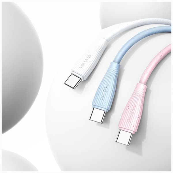 Usams USB-A till USB-C Kabel 1m Green Series - Blå Blå