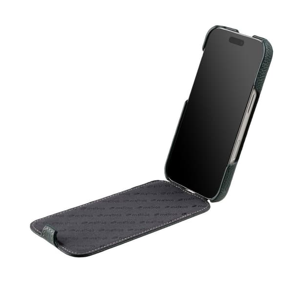 MELKCO Mobilskal till iPhone 17 Pro Max Äkta Läder + PC - Grön