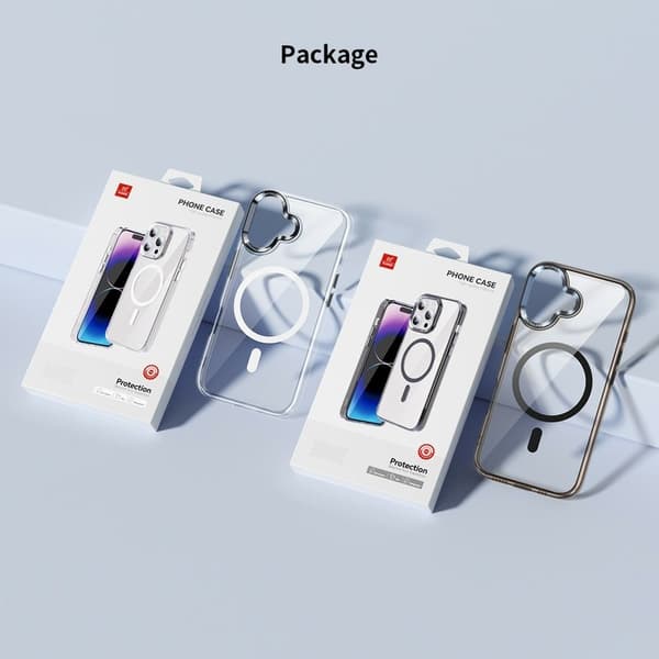 XUNDD Mobilskal till iPhone 16 MagSafe TPU+Acrylic Transparent