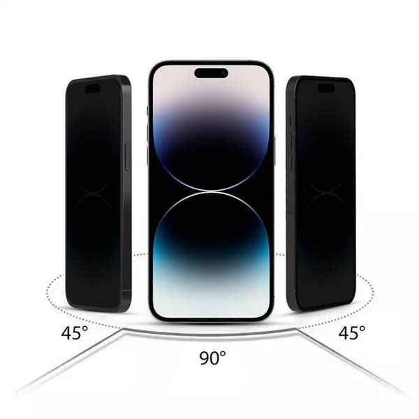 Hofi [2-Pack] iPhone 16 Pro Max/17 Pro Max Härdat Glas Skärmskydd Privacy Black