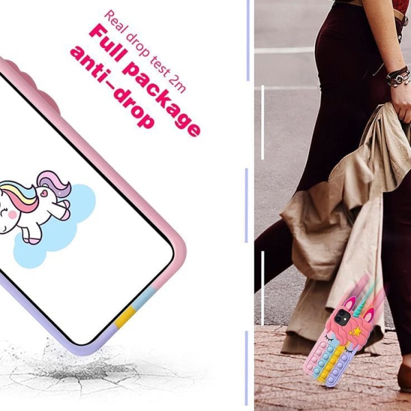 Unicorn Pop it fidget skal till iPhone 11 - Rosa Rosa