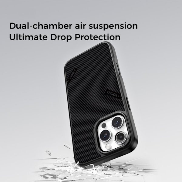 ABEEL CF-Lyocell Series Mobilskal till iPhone 16 Pro Max MagSafe Grå