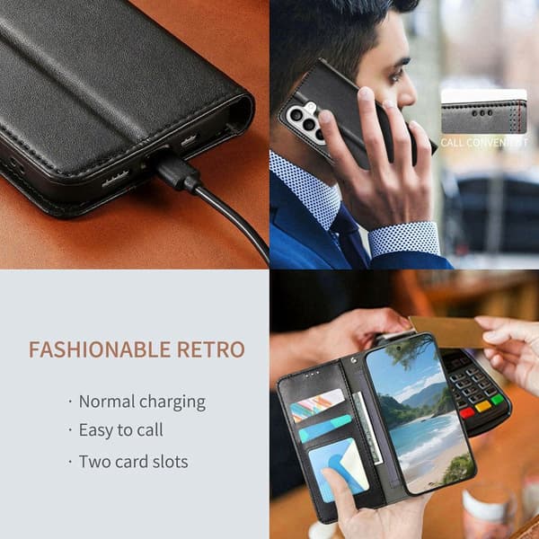 Plånboksfodral för Samsung Galaxy S26 Plus Konstläder - Svart