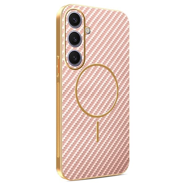 Mobilskal för Samsung Galaxy S26 Plus TPU Kolfiber - Rosa