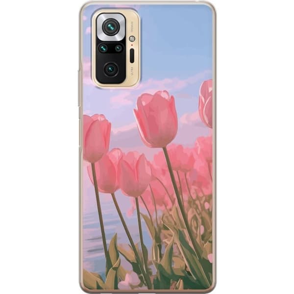 Mobilskal till Xiaomi Redmi Note 10 Pro med Rosa Tulpaner