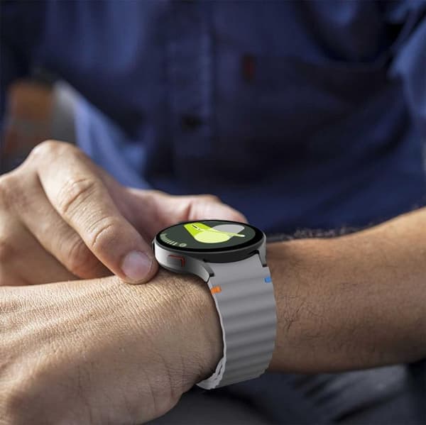 Tech-Protect Galaxy Watch 4/5/5 Pro/6/7/FE Armband Silikon Sport Grå