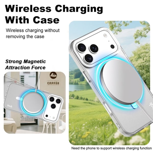 IMAK Mobilskal till iPhone 17 Pro Max MagSafe Anti Drop - Vit Vit