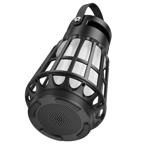 Hoco Trådlös Högtalare Bluetooth Med Camping Ficklampa - Svart