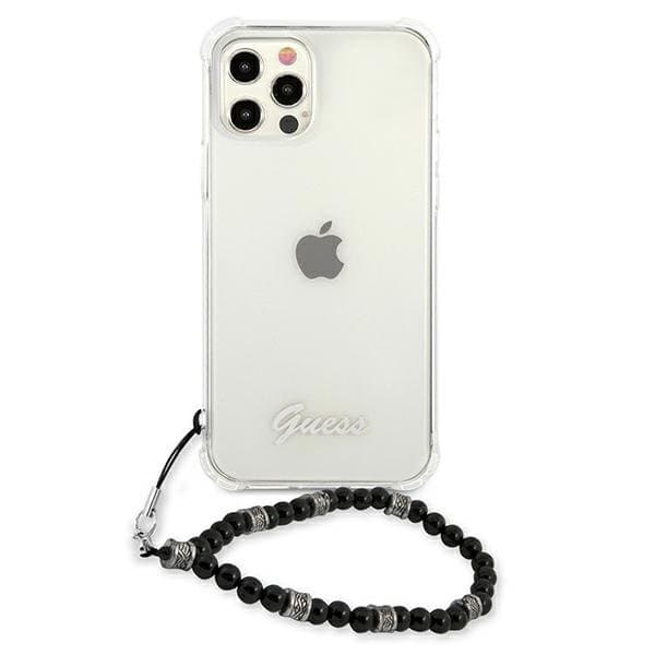 Guess Skal iPhone 12 & 12 Pro Black Pearl - Läpinäkyvä Transparent