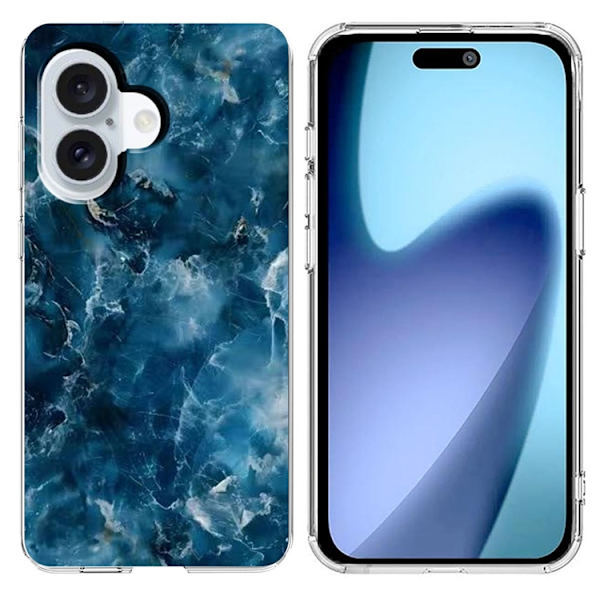 Mobilskal till iPhone 17 Marble Pattern Printing Soft - Grå Grå