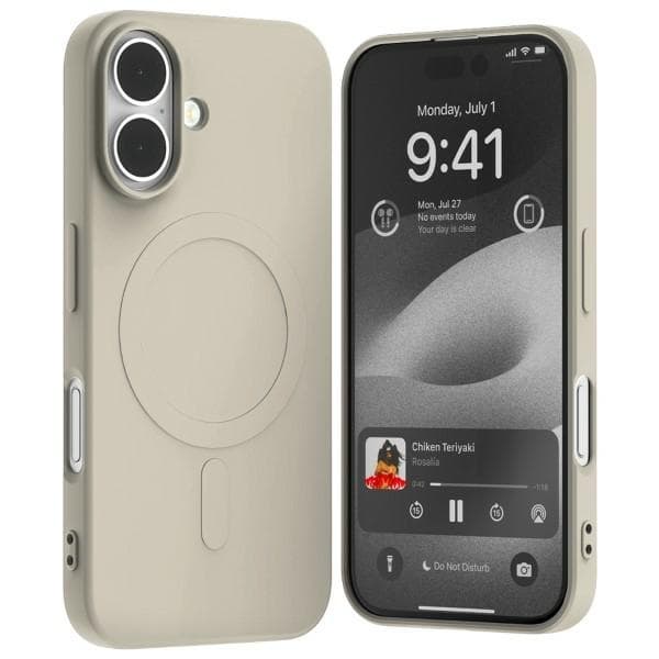 Mercury Mobilskal till iPhone 16 MagSafe Semi-Silikon - Sten Beige