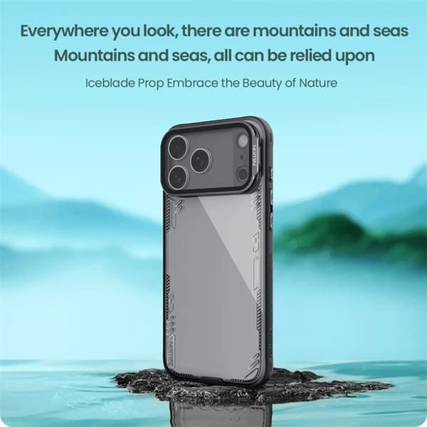 NILLKIN Mobilskal till iPhone 17 Pro Max Iceblade Prop Kickstand Svart