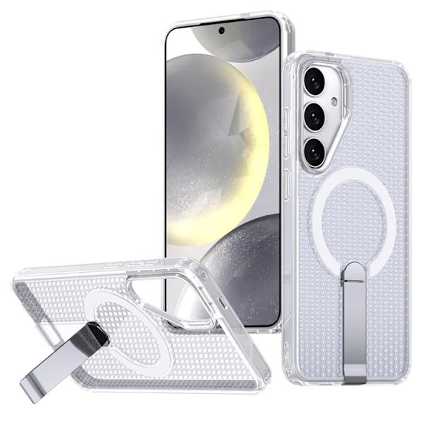 Mobilskal till Galaxy S25 FE Magsafe Grid Texture Transparent