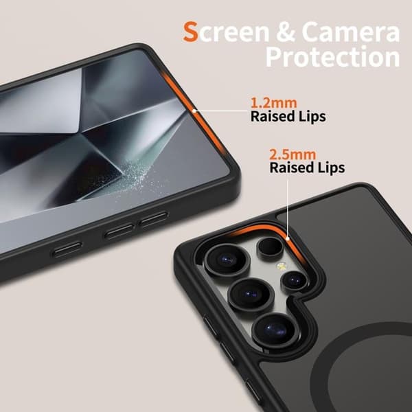 Tech-Protect Telefontaske til Galaxy S25 Ultra Magsafe Magmat - Sort/Klar Svart