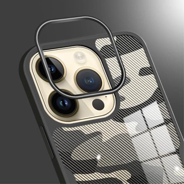 Rzants iPhone 14 Pro Cover Camouflage - Sort Svart