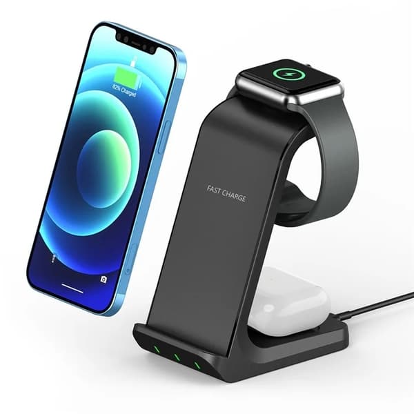 Tech-Protect A8 3i1 Trådløs oplader iPhone/Apple Watch/AirPods Svart