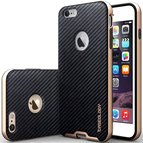 Caseology Bumper Frame Skal till Apple iPhone 6(S) Plus - Carbon Svart Black