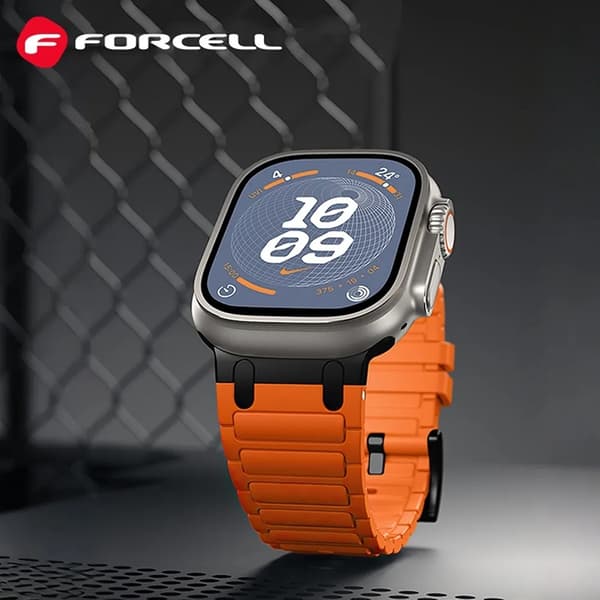 Forcell Apple Watch (38/40/41) Armband Silikon - Orange Orange