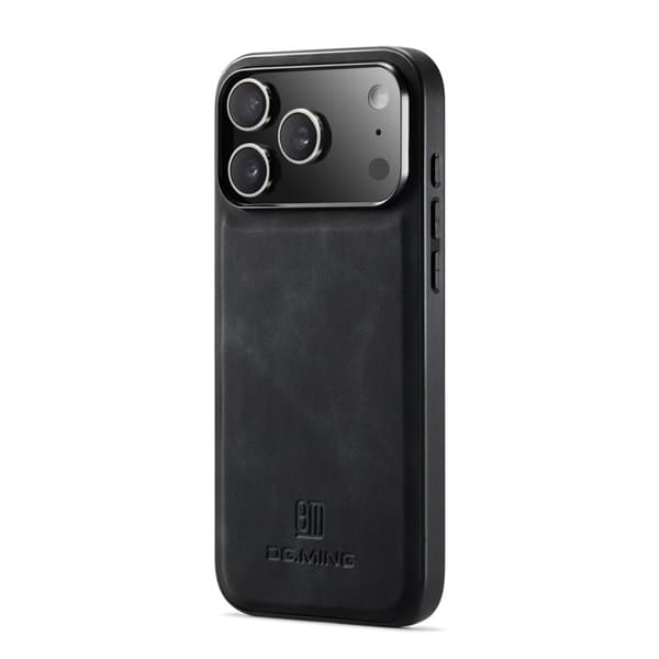 DG.MING Mobilskal till iPhone 17 Pro Max PU Läder Hybrid - Svart