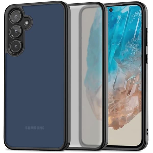 Tech-Protect telefontaske til Galaxy M35 5G Magmat - Mat sort Svart