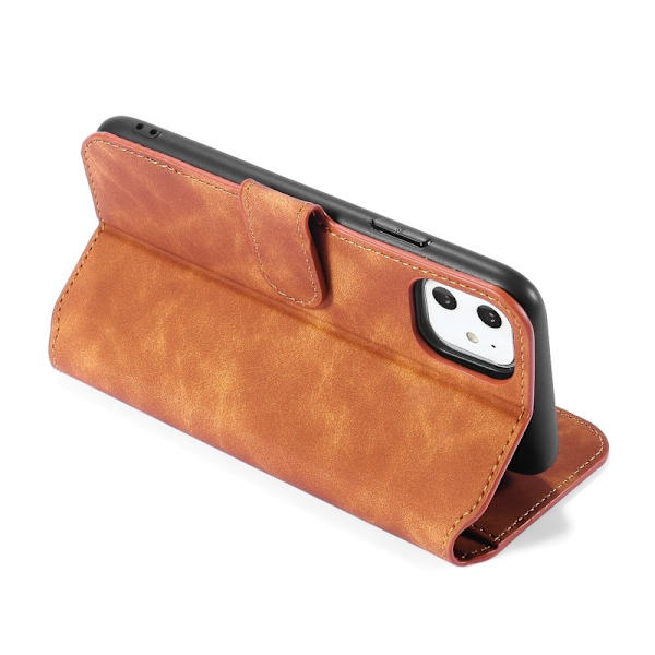 DG.MING Plånboksfodral Konstläder för iPhone 11 6.1" - Brun
