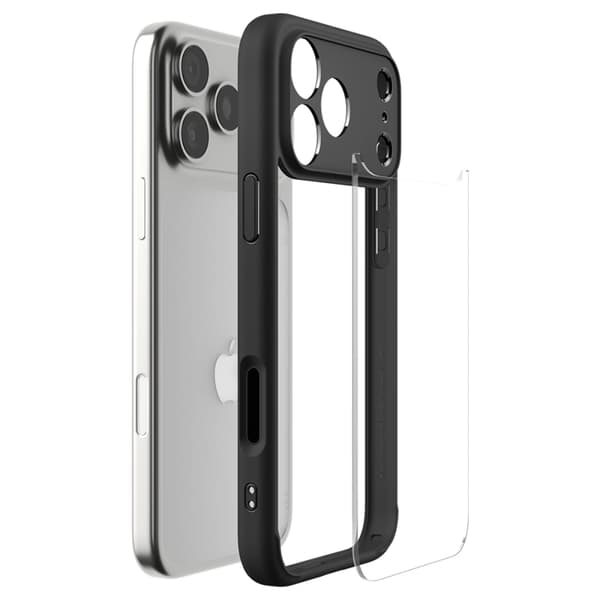 Spigen Telefontaske til iPhone 17 Pro Ultra Hybrid - Mat Sort Svart