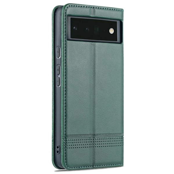 AZNS Smooth Design Plånboksfodral för Google Pixel 6 Pro - Konstläder - Grön