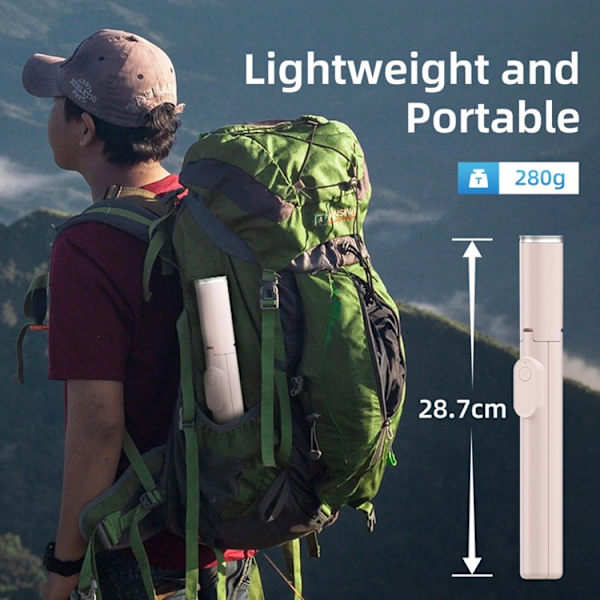 Tech-Protect Bluetooth Selfie Stick Tripod - Rosa Rosa