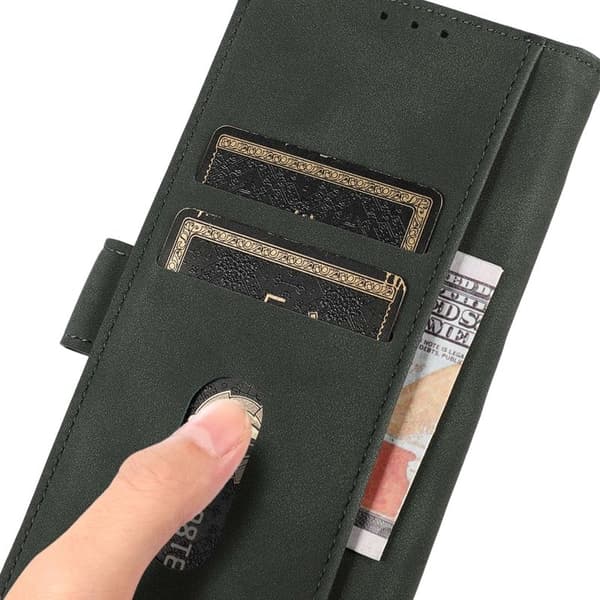 KHAZNEH Xiaomi 17 Pro Max Plånboksfodral Anti Scratch Konstläder - Grön