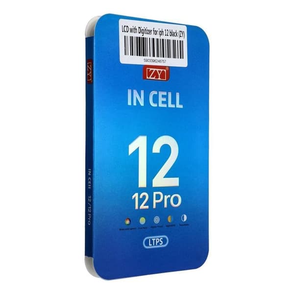 iPhone 12/12 Pro-skærm med LCD-skærm ZY-LTPS udskiftelig IC Black