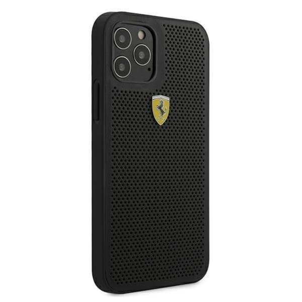 Ferrari On Track Perforated Skal iPhone 12 Pro Max - Sort Black