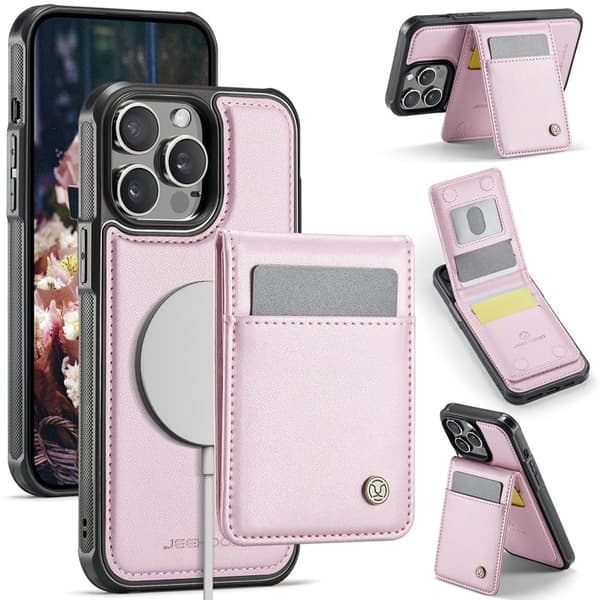JEEHOOD J06 Mobilskal till iPhone 12 Pro Max Läder MagSafe Rosa